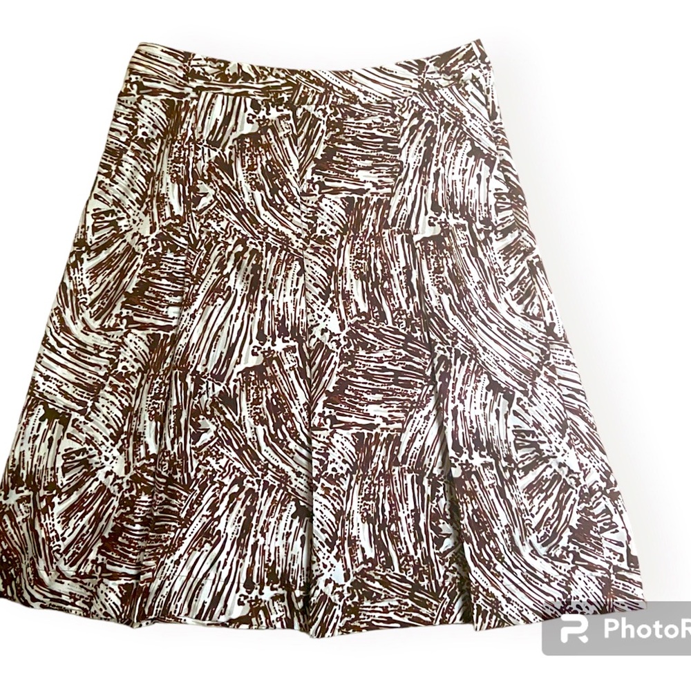 Merona Silk A-Line Abstract Graphic Pleated Skirt